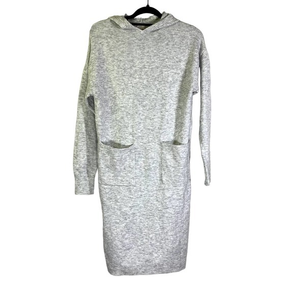 A NEW DAY Heather Gray Hoodie Sweater Dress - NWT‎ - Picture 1 of 16